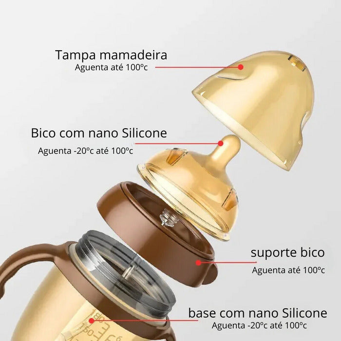 Mamadeira de Silicone AirSoothe | Proteção Anti-Cólica e Anti-Asfixia